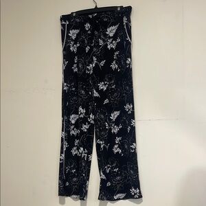 INC International Concepts Black and White Floral Pants